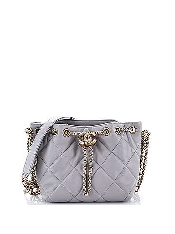 Chanel Crush on Chains Drawstring Bucket Bag Quilted Lambskin (view 1)