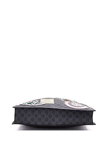 Gucci Courrier Convertible Soft Open Tote GG Coated Canvas with Applique North South (view 2)