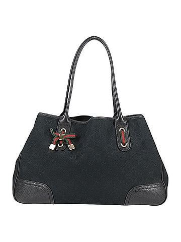 Gucci Princy Black Canvas Tote Bag (view 1)