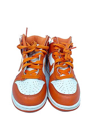 Nike Sneaker Kid Nike Dunk High DD2314-100 Orange Basketball Size 2 (view 2)