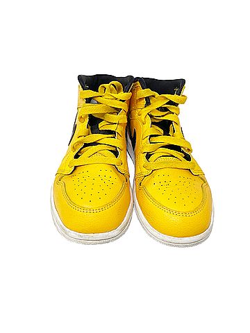Nike Sneaker Kid Air Jordan 1 Mid 640734-700 Yellow Basketball Size 2 (view 2)