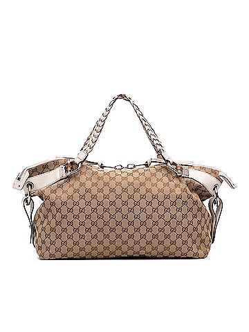 Gucci Medium GG Canvas Bamboo Bar Tote (view 1)