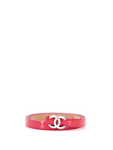 Chanel CC Logo Belt Patent Thin (view 1)
