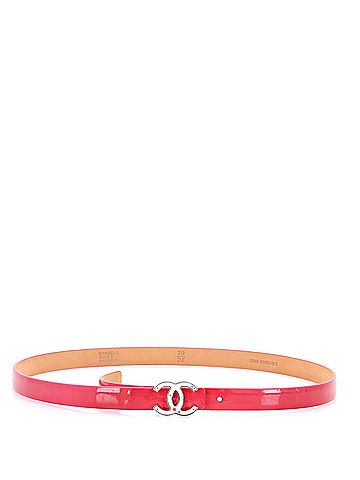 Chanel CC Logo Belt Patent Thin (view 2)