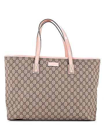 Gucci Plus Tote GG Coated Canvas with Leather Large (view 1)