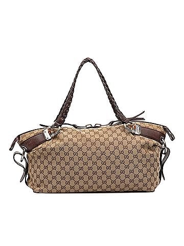 Gucci Medium GG Canvas Bamboo Bar Tote (view 1)