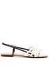 Tory Burch White Multi Strap Leather Sandal Size 6 - photo 1