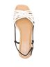 Tory Burch White Multi Strap Leather Sandal Size 6 - photo 2