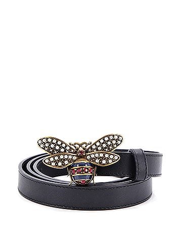 Gucci Queen Margaret Bee Belt Leather Thin (view 1)