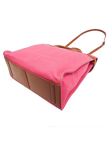 Ralph Lauren Ralph Lauren Ricky Women's Leather,Canvas Handbag,Shoulder Bag Brown,Pink (view 2)