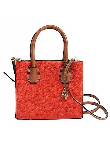Michael Kors Michael Kors MERCER 30S7GM9M2L Women's Leather Handbag,Shoulder Bag Brown,Dark Orange,Off-white (view 1)