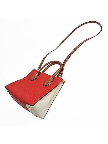 Michael Kors Michael Kors MERCER 30S7GM9M2L Women's Leather Handbag,Shoulder Bag Brown,Dark Orange,Off-white (view 2)