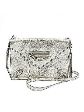 Balenciaga Balenciaga Paper Triple XS 398815 Women's Leather Shoulder Bag Silver (view 1)