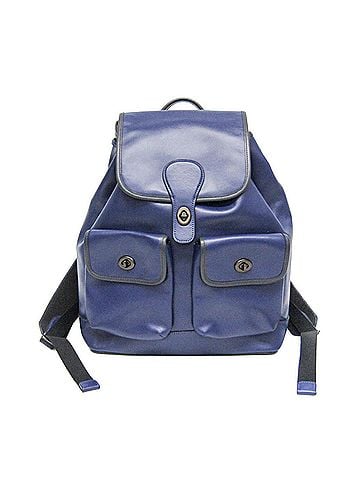 Coach Coach Heritage C2902 Men's Leather Backpack Blue (view 1)