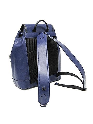 Coach Coach Heritage C2902 Men's Leather Backpack Blue (view 2)