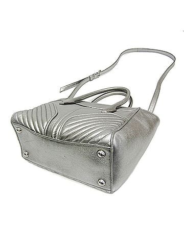 Miu Miu Miu Miu NAPPA BIKER 5BA145 Women's Leather Handbag,Shoulder Bag Silver (view 2)