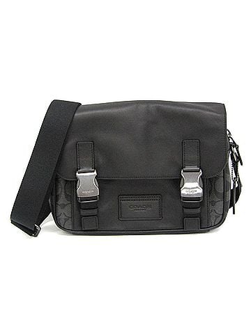 Coach Coach Signature Truck Crossbody C3747 Women's PVC,Leather Shoulder Bag Black (view 1)