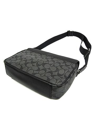 Coach Coach Signature Truck Crossbody C3747 Women's PVC,Leather Shoulder Bag Black (view 2)