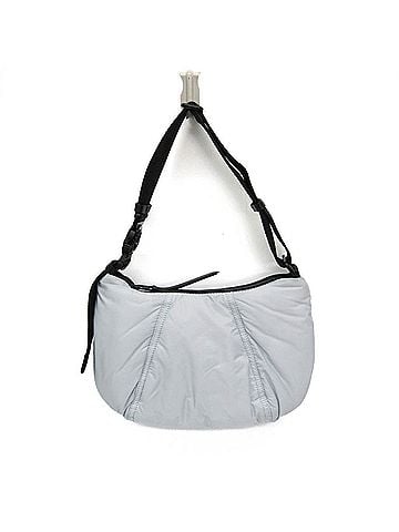 Moncler Moncler SPREAD HOBO SMALL H209B5C00001 Women's Nylon,Canvas Shoulder Bag Black,Light Blue Gray (view 1)