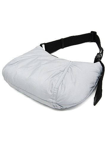 Moncler Moncler SPREAD HOBO SMALL H209B5C00001 Women's Nylon,Canvas Shoulder Bag Black,Light Blue Gray (view 2)