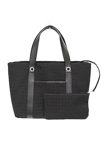 Bvlgari Bvlgari Logomania Women's Canvas,Leather Handbag Black (view 1)