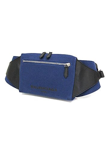 Balenciaga Balenciaga 433625 Men,Women Canvas,Leather Fanny Pack,Sling Bag Black,Royal Blue (view 1)