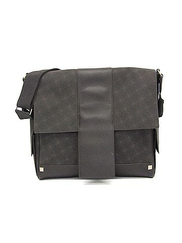 Dunhill Dunhill Men's Leather,PVC Shoulder Bag Dark Brown (view 1)