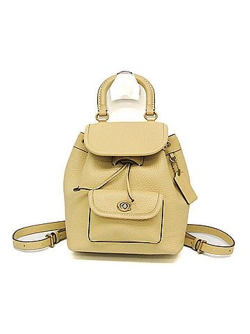 Coach Coach Leah Backpack 21 Women's Leather Backpack Yellow (view 1)
