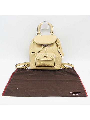 Coach Coach Leah Backpack 21 Women's Leather Backpack Yellow (view 2)