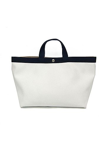 Herve Chapelier Hervé Chapelier Women's Coated Canvas,Canvas Handbag Navy,White (view 1)