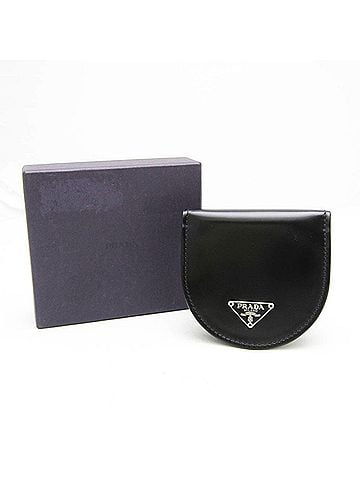 Prada Prada 1M0788 Men,Women Patent Leather Coin Purse/coin Case Black (view 2)