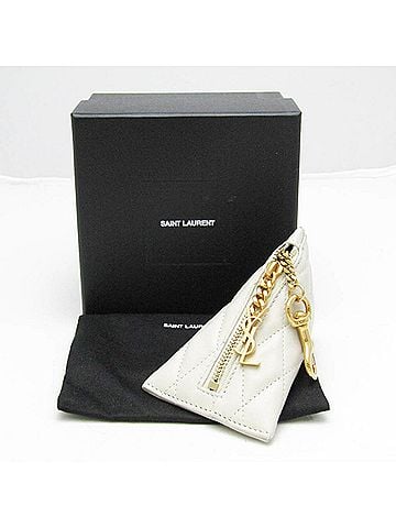 Saint Laurent Saint Laurent Quilting 669925 Women's Leather Coin Purse/coin Case Off-white (view 2)