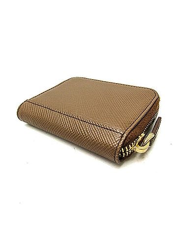 Prada Prada Saffiano Women's Leather Coin Purse/coin Case Brown (view 2)
