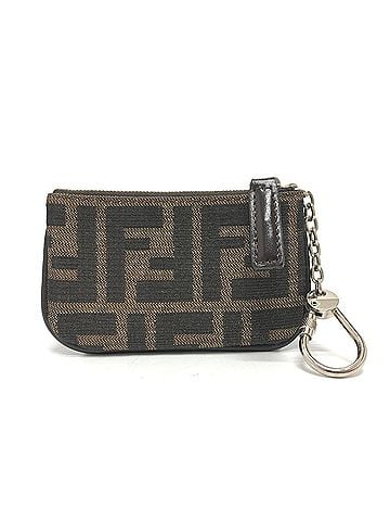 Fendi FENDI Zucca Wallet with Coin Purse and Key Ring, Canvas, Brown, Women's (view 1)