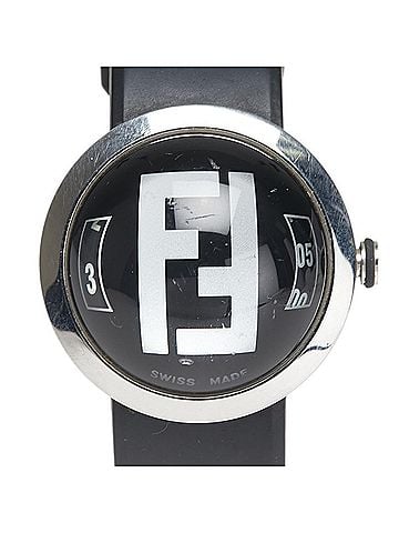 Fendi Fendi Bousra Watch 8010G Quartz Movement Black Dial Stainless Steel Rubber Women's FENDI (view 1)