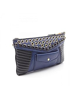 MIU MIU LEATHER STUDS FRAME CLUTCH BAG Miu Miu // Vintage Leather