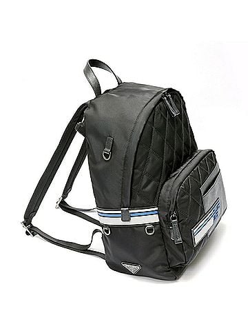 Prada PRADA Backpack Rucksack 2VZ066 Quilted Nylon Saffiano Leather Black S-158960 (view 2)