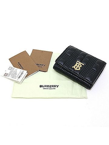 Burberry Burberry Tri-fold Wallet 8049280 Compact Black Leather (view 2)