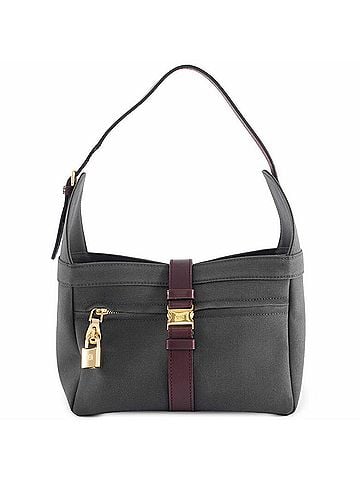 Loewe LOEWE Shoulder Bag, Canvas and Leather, Gray, Women's, Semi-Hand, (view 1)