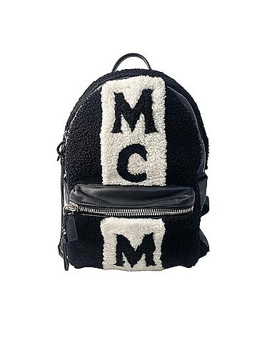 MCM MCM Women's Logo Backpack in Shearling Leather (view 1)