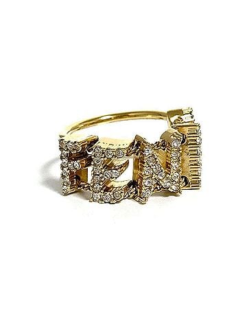 Fendi Fendi Women's/Men's Logo Wide Ring (view 1)