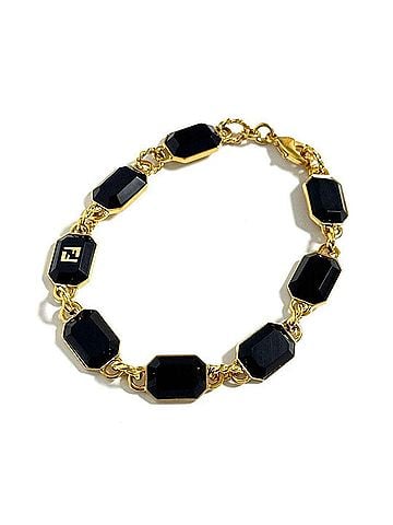 Fendi Fendi Men's FF Link Bracelet, Gold, 22cm (view 1)