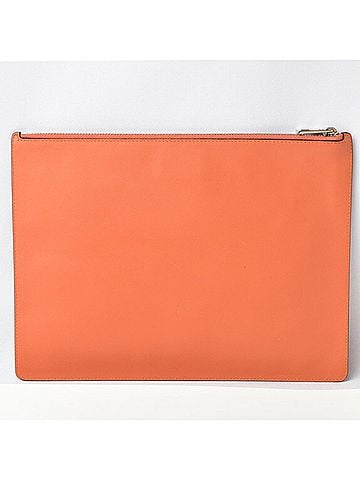 Loewe LOEWE Clutch Bag Second Unisex Pouch Lamb Leather Anagram Coral (view 1)