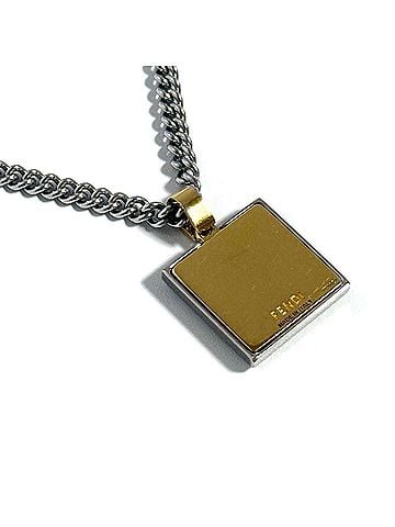 Fendi FENDI Men's Necklace Pendant Palladium & Gold Color (view 2)