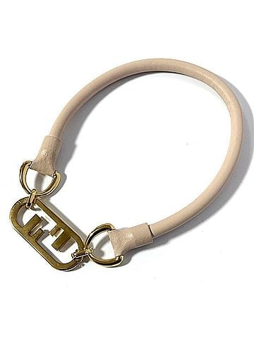 Fendi Fendi Orlock Leather Choker Necklace Pendant (view 1)