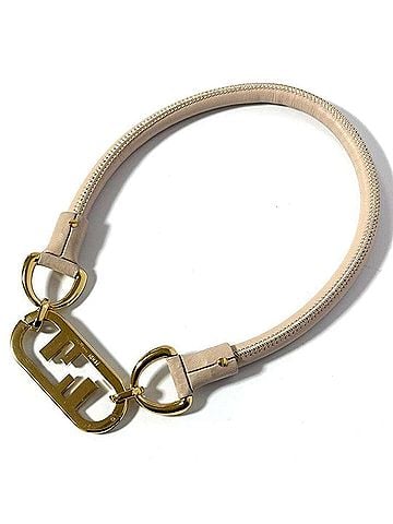 Fendi Fendi Orlock Leather Choker Necklace Pendant (view 2)