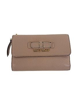 小物 MIU MIU Brown Leather Wallet Miu Miu Small Matelassé Nappa Leather Wallet | Saks Fifth Avenue