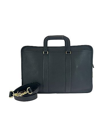 Coach COACH Old Coach 5296 Black Leather Shoulder Bag with Gold Hardware, 2-Way Handbag for Women (view 1)