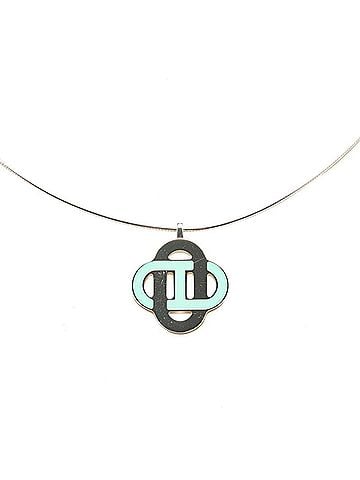 Hermès Hermes Chaine d'Ancre Isatis Necklace Silver Emerald Metal Women's HERMES (view 1)