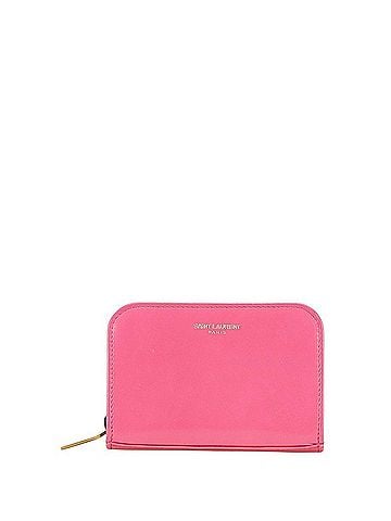 Saint Laurent Saint Laurent Round Coin Case 326598 Pink Leather Women's SAINT LAURENT (view 1)